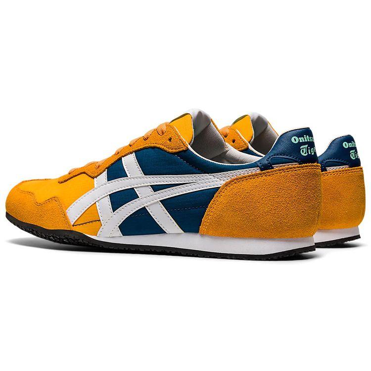 Onitsuka Tiger Unisex Yellow White Serrano Fabric Comfort Sports Anti Slip Wear Resistant Low Top Casual Shoes 1183B389-400