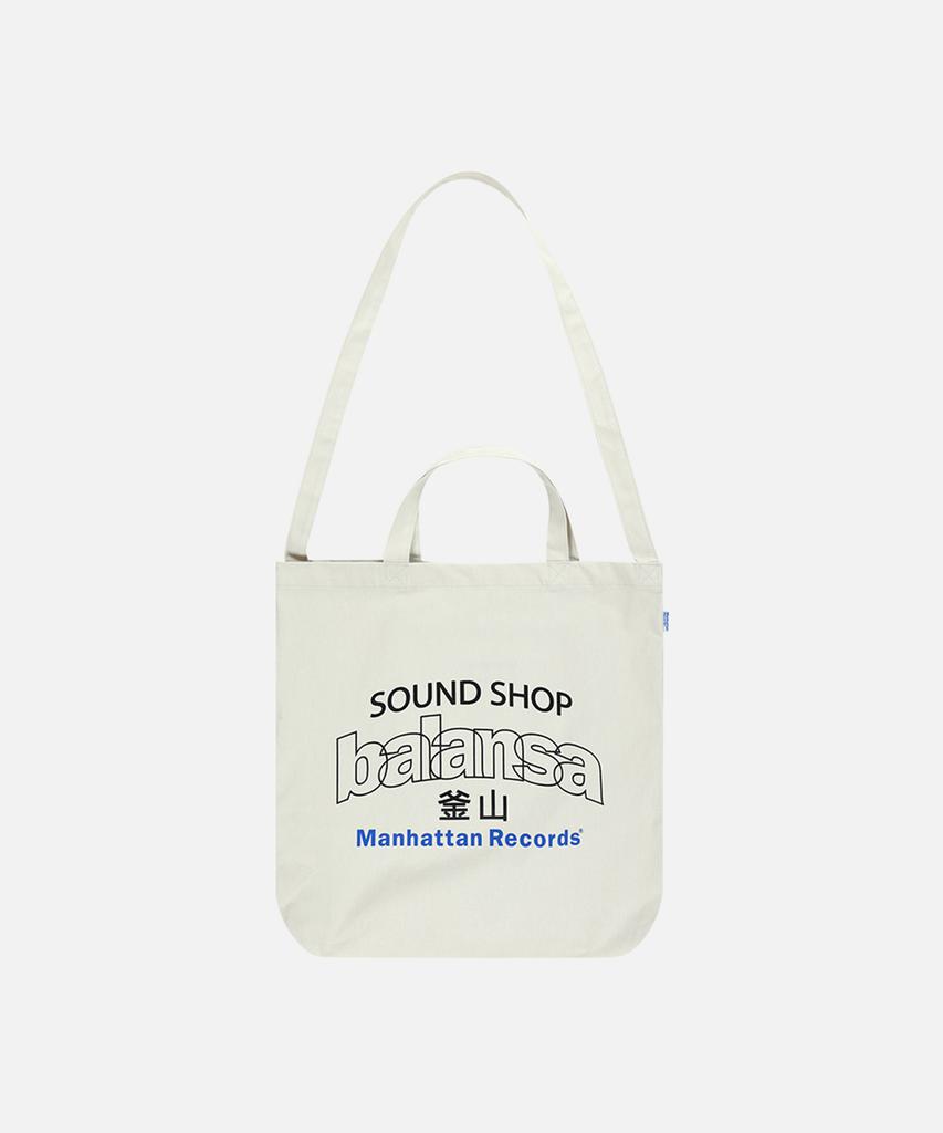 Manhattan Records Mr X Balansa Arch Logo Shoulder Bag - Beige