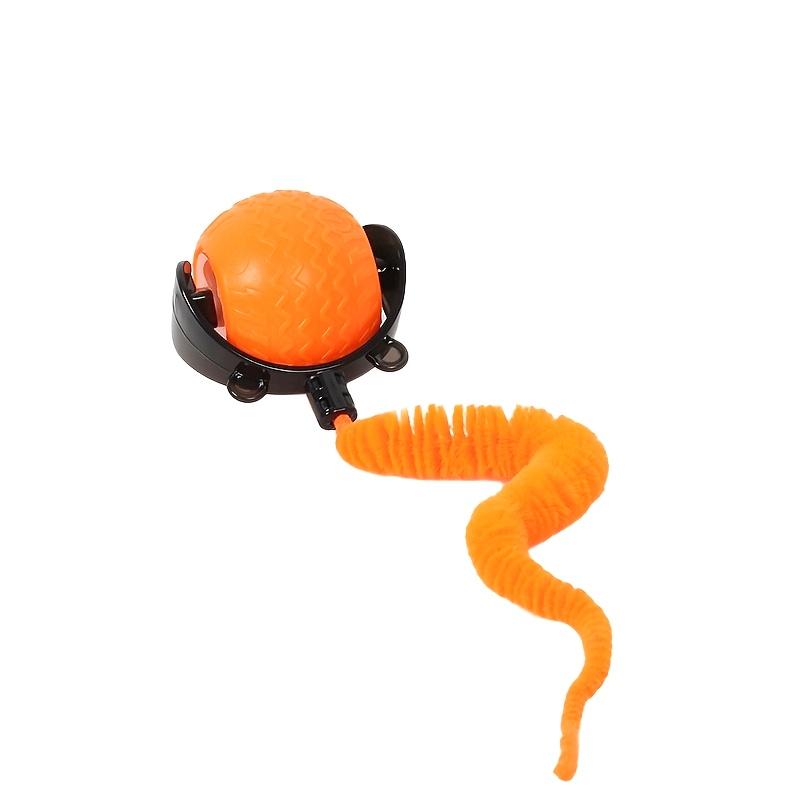 1pcs New Orange And Blue Smart Interactive Cat Toy Ball Features Upgraded Collision Detection And a Realistic Tail