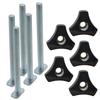 5 Pack Miter Track Sliding Nut T-Slider T Slot T Bolt and Nut, Jig Screw Fixture for T-Slot, Use with 1/4" and Universal T-Track