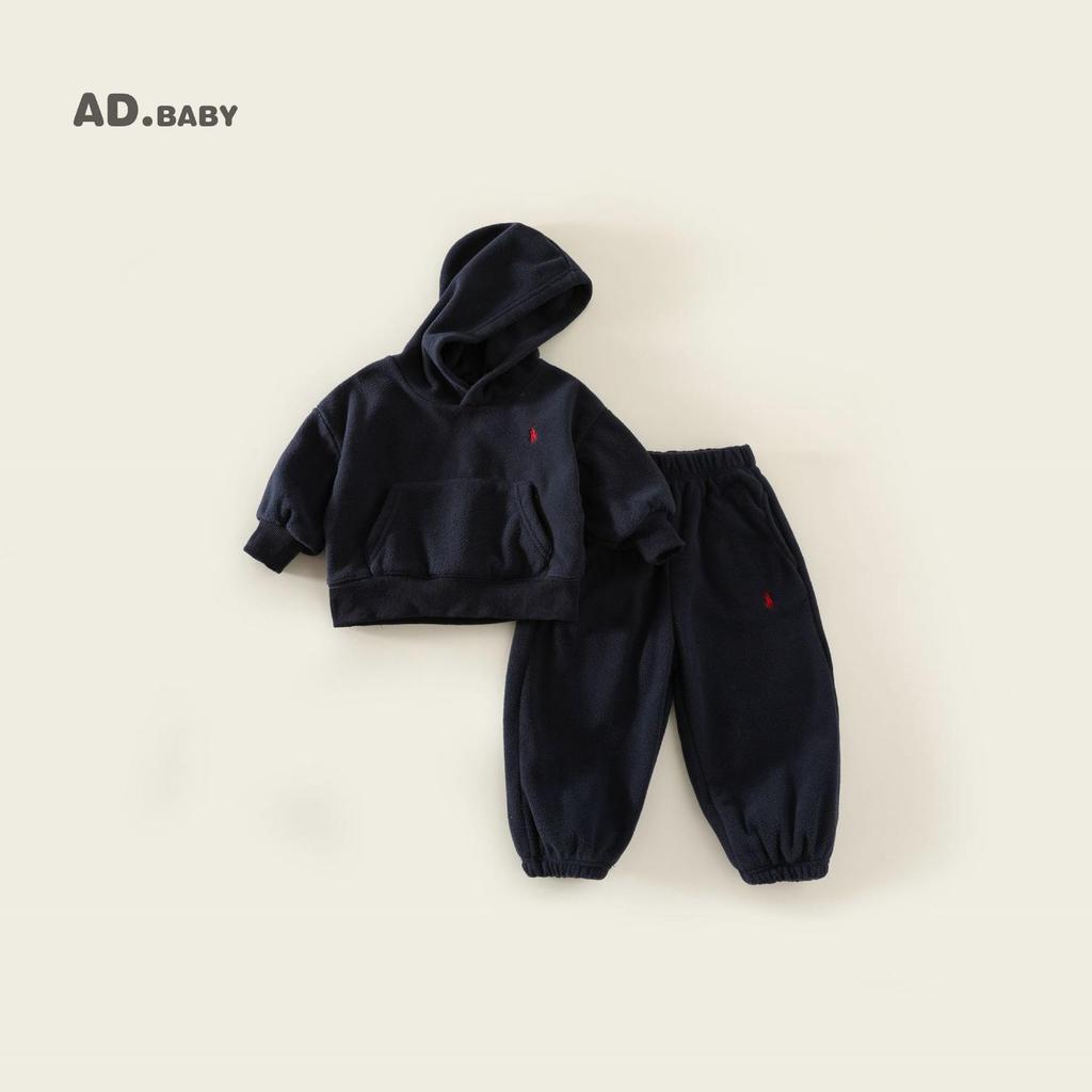 Jesień/Zima 2025 Dziecięcy Zestaw Polarowy w Stylu Koreańskim: Wygodna, przyjazna dla skóry bluza i spodnie dresowe dla dziewcząt i chłopców.