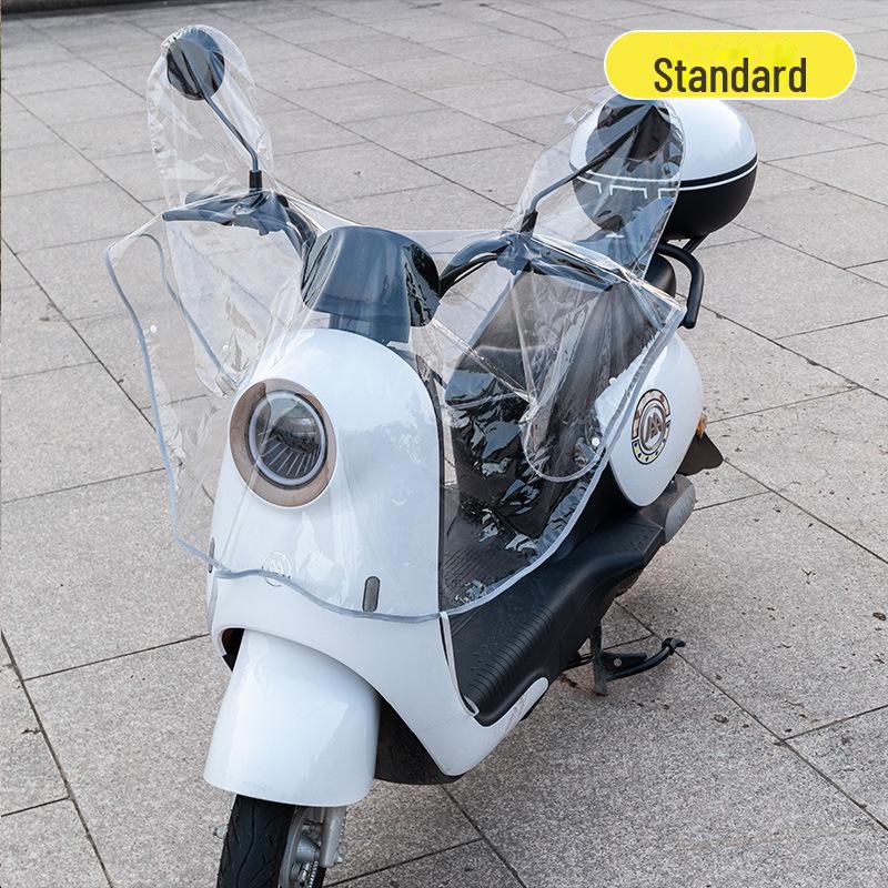Rainproof Electric Car & Motorcycle Protective Cover: Central Control, Waterproof, Thickened Design for Battery and Head Protection.