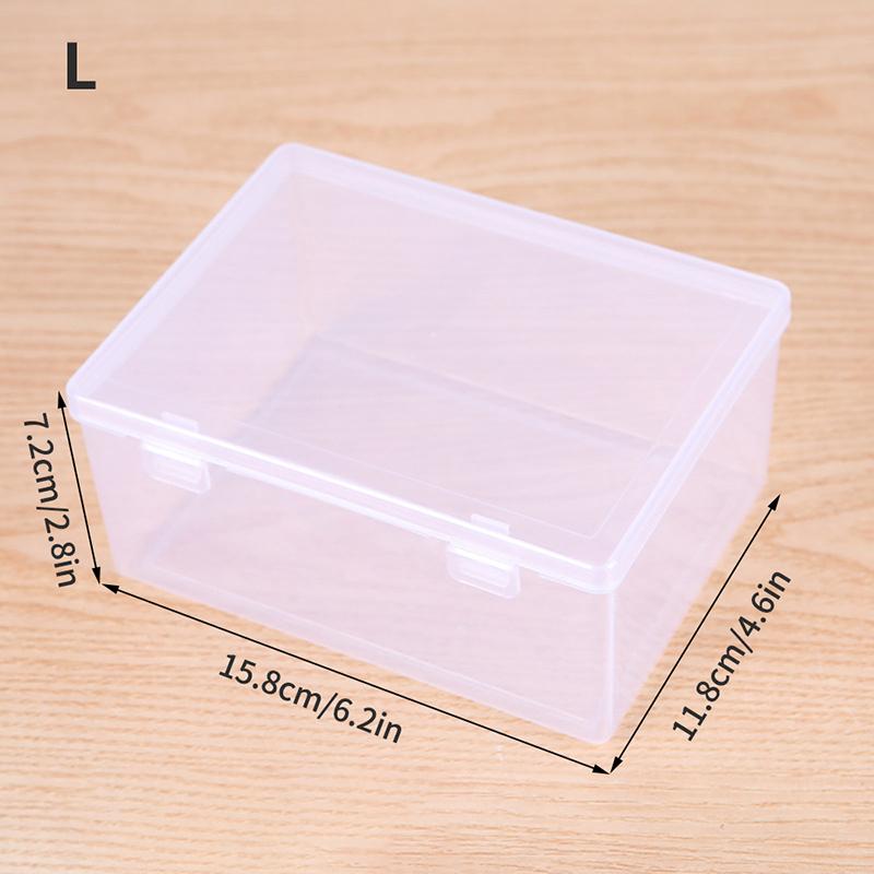 Transparent Clamshell Plastic Storage Box, Stackable Storage Box, Suitable For Office, Bathroom, Kitchen, Household Utility Box