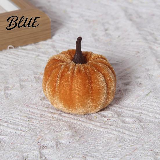 Velvet Pumpkin Decor 20 PCS Decorative Ornaments Multi-Color Artificial Fall Harvest Fabric Pumpkins for Mantel Table Shelf Farmhouse Centerpiece