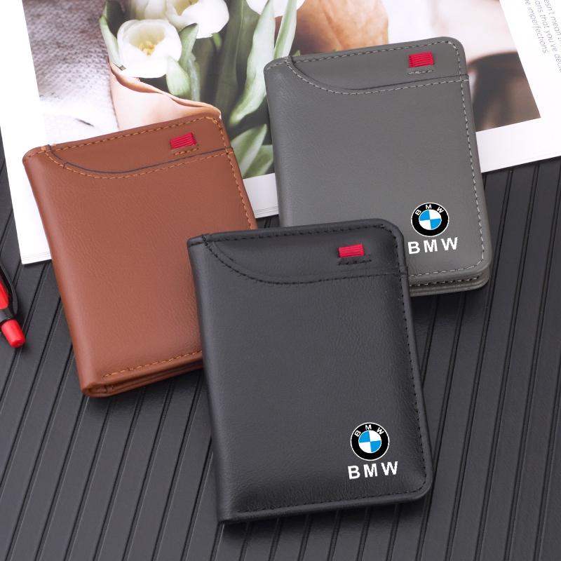 Car Emblem Credit Card Purse Portable Small Wallet for BMW X1X2 X3X5 X4 X6 X7 1 3 5 6 7 Series F40 E60 E90 F10 F15 F30 G20 G30 npbf16