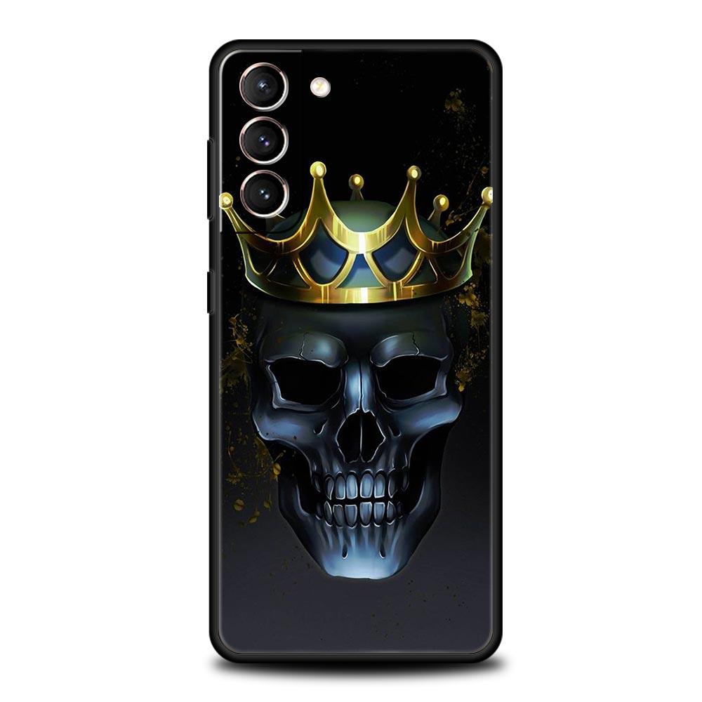 

Чехол для телефона Samsung Galaxy S23 S22 Ultra S20 S21 FE 5G S10 S9 Plus S10E S8 Note 20 Силиконовый чехол Жнец Череп Скелет Samsung S23