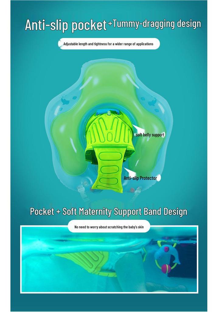Anti-Flip Baby Swimming Ring: Armpit Floater for 0-3 Year Olds