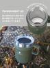 CB JAPAN Mug with Vacuum Stainless Keeps Hot or KEMI SANTECO Lid, Insulated, Steel, Double-Walled, Beige, 350ml, Cold, Mug,