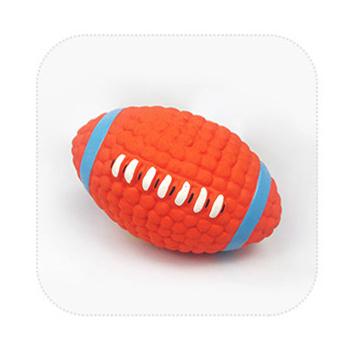 Soft Rubber Outdoor Interactive Go Fetch Training Soccer Ball Football Volleyball Baseball Toy Dog Squeaky Ball KYPT-025