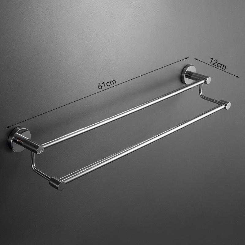 Stainless Steel Wall-Mounted Towel Rack with Storage Shelf, Punch-Free Installation