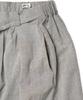 Cotton Bell Waist Belt Shirred Skirt - Melange Gray