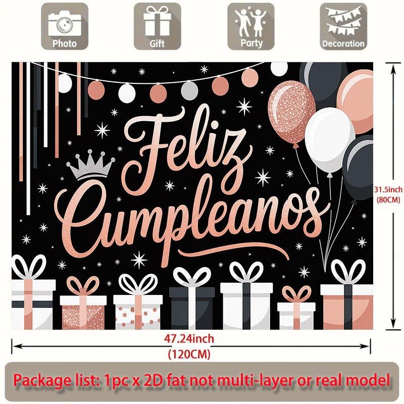 Party Backdrop Flat Feliz Cumpleanos Events Wedding Coming Ceremony Four Season Celebration Photo Booth Front Door Decor
