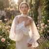 Transparent Bridal Sleeves Puffy Bride Shawl Sleeve Elegant Wedding Arm Sleeves  Evening Prom
