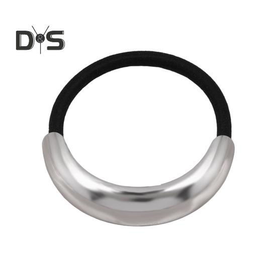 

Женская веревка для волос с металлическим геометрическим декором, эластичная резинка для волос, бесследный держатель для хвоста, головной убор, аксессуары для волос античный серебряного