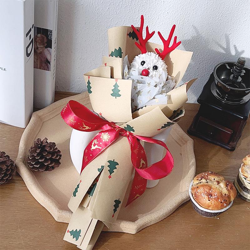 DIY Christmas Cartoon Doll Bouquet - Creative Handmade Gift for Girls and Best Friends