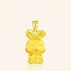 Elegant Gold Fu Rabbit O-Shaped Chain Necklace for Women - Cute Little Rabbit Collarbone Necklace