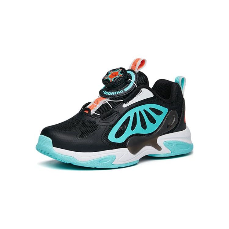 Anta Butterfly Wing Non-Slip Wear-Resistant Sports Casual Shoes Kids Sneakers Black Green 312229908-3