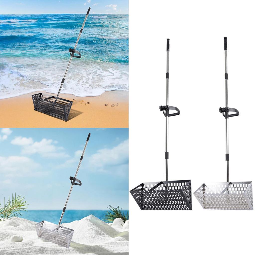 Sand Sift Rake Sand Sifter Handheld Carbon Steel for Outside Gardening Soil Loosening Camping