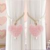 1PC Three-dimensional Plush Love Pearl Curtain Straps, Room Decoration Mosquito Net Straps, Storage Straps