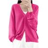 Women's Lightweight Knit Button Front Cardigan Shawl Jacket for Casual Everyday Wear