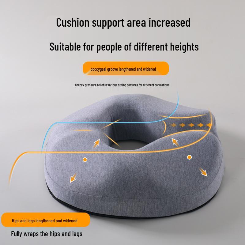 Memory Foam Seat Cushion for Hemorrhoid Relief, Pregnancy, Episiotomy, Coccyx Support, and Long Sitting Sessions