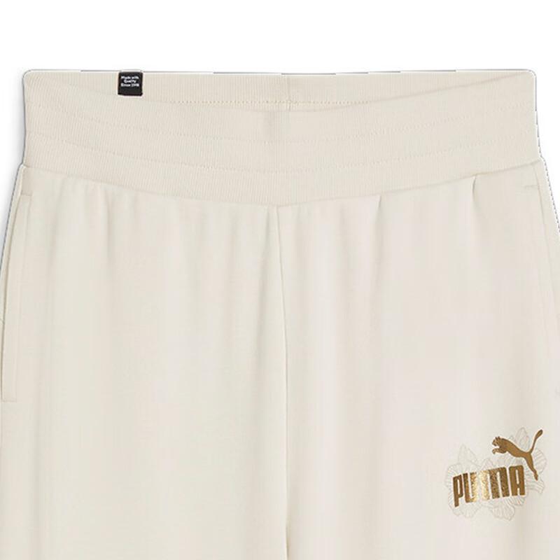Puma Logo Casual Outdoor Comfortable Mid Waist Knitted Sports Pants Women Pants Beige 685573-87