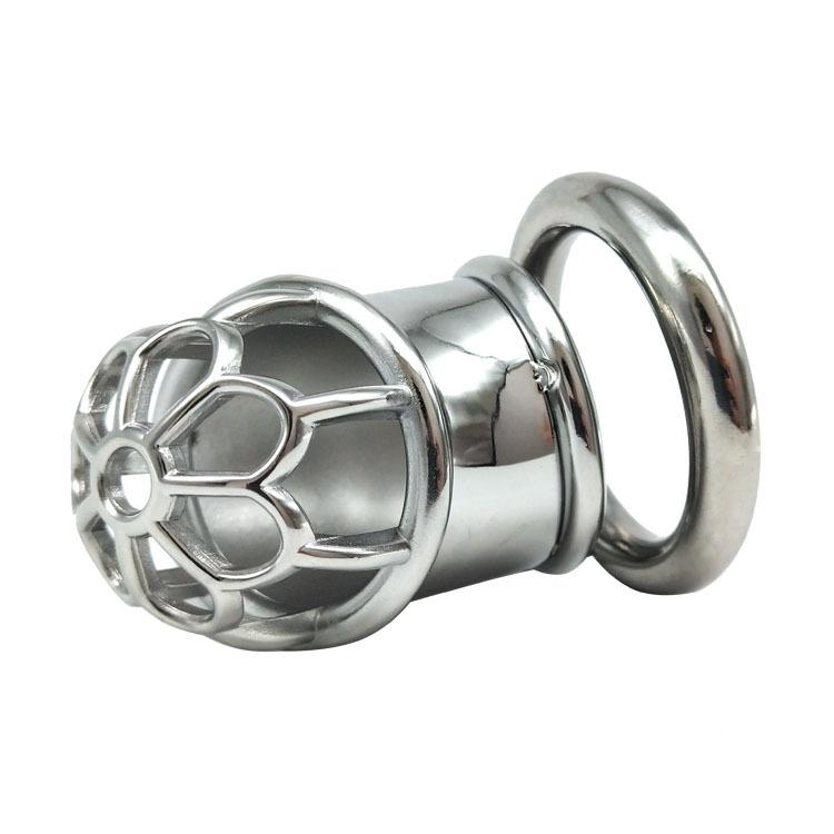 Men's Stainless Steel Penis Lock CB Chastity Lock Sex Toy Ball Stretcher Sissy Femdom Slave BDSM Urethral Chastity