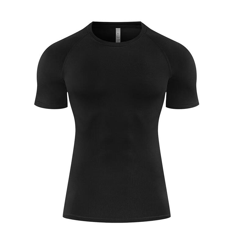 Ayub Unisex Quick-Dry Compression Short Sleeve Training Top L