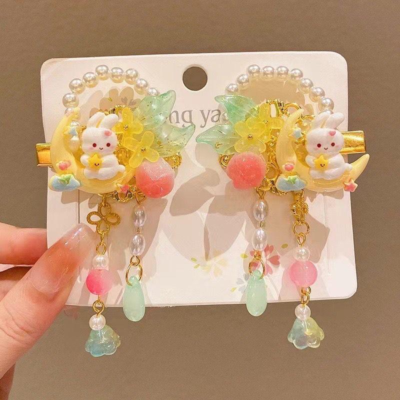 Kinder 2025 Mondhase Quaste Haarnadel - Antiker Stil Hanfu Accessoire