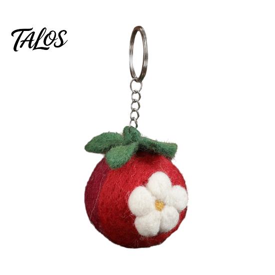 Pepper Keyring Pendant Felt Cartoon Vegetable Fruit Keychain, Garlic Pearl Mangosteen Corn Eggplant Bag Accessory Pendant, Handmade Keychain Backpack