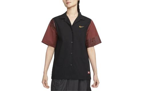 

Nike Sportswear Color Block Blazer Style Casual Oversized Short Sleeve Shirt S чёрный