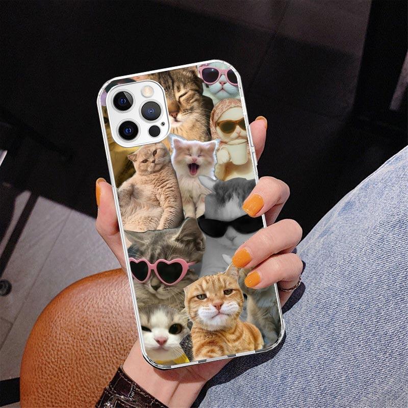 

Crying Cat Memes Phnoe Case for Iphone 17 Air 16 16E 11 12 13 Mini 14 Plus 15 Pro Max 7 8 + SE 2020 Phone Cover Coque iPhone 16 Pro