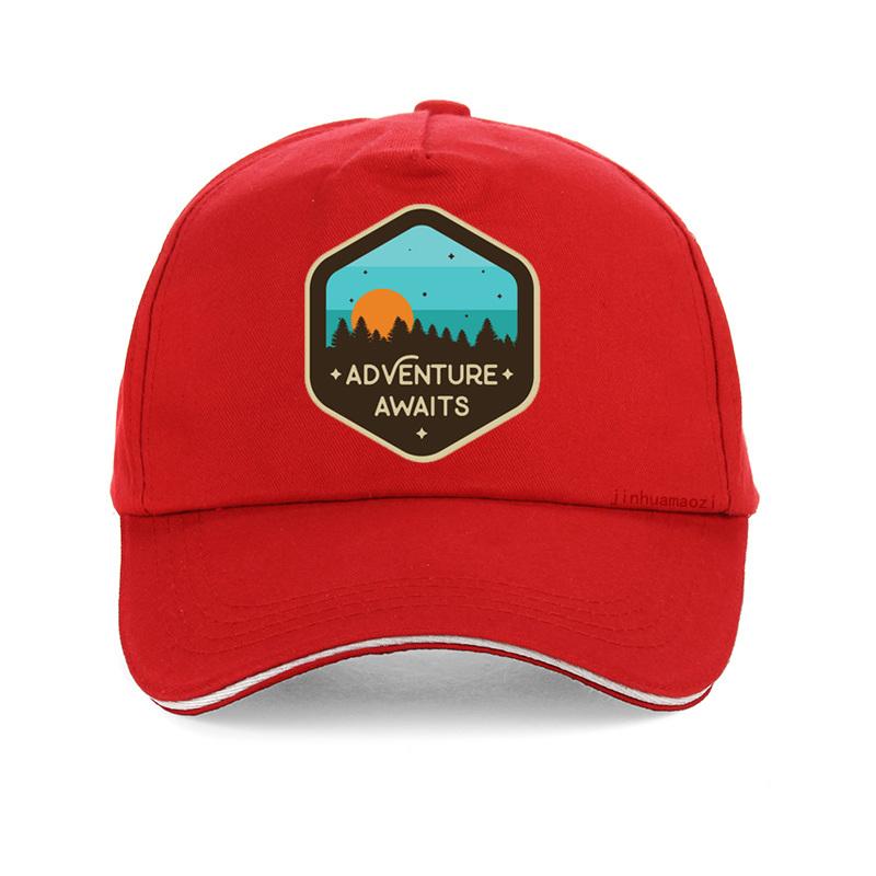 Outdoor Adventure Awaits Sunset Camping Trip Logo Baseball Cap Dad Caps Unisex Adjustable Snapback Hat Bone