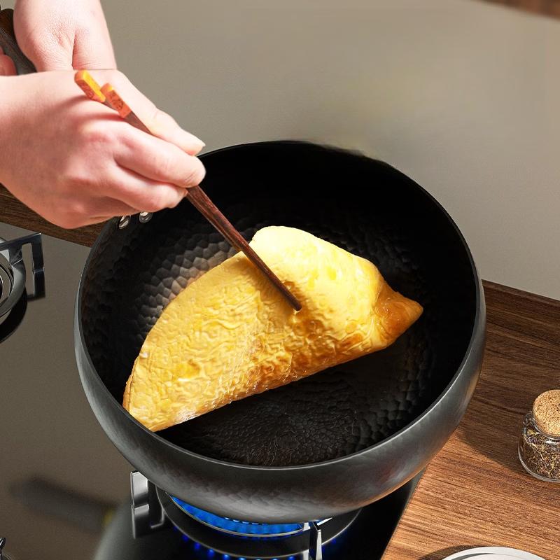 ZISIZ Non-stick Wrought Iron Stir-fry Wok
