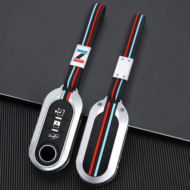 Zinc Alloy Car Key Case Cover Shell Fob for FIAT 500 Ducato Panda Punto 500L Lancia Musa for Citroen Jumper for Peugeot Boxer