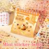 Cartoon Mini Sticker Book Tiny Pet Food Stickers Book Children Girls Nail Sticker Decor Diy Notebook Scrapbook Planner Decals
