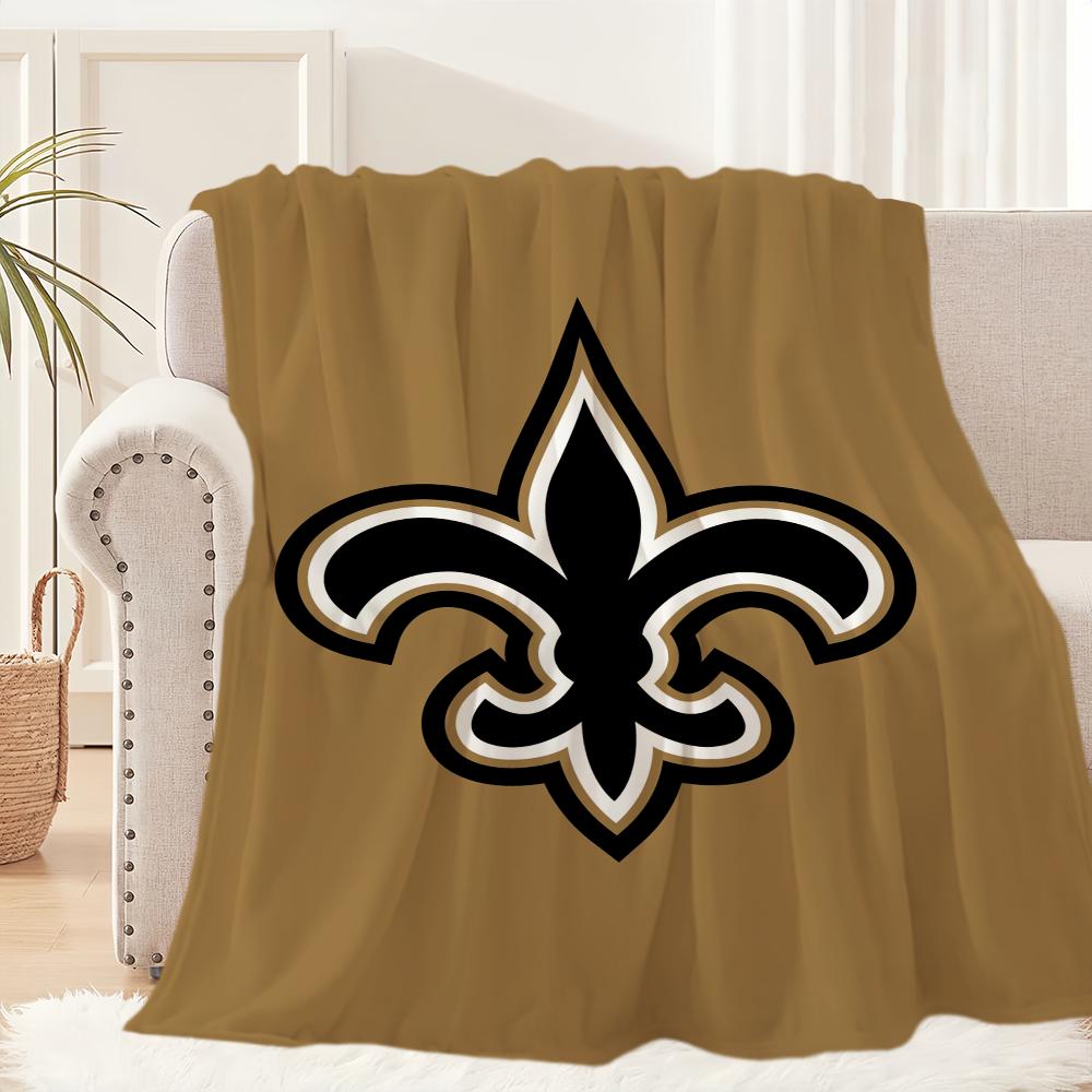 

New O-Orleans S-Saints Rugby Blanket Blanket for Couch Sofa Travel Home Hiking Picni Bed Beding Flannel Blanket birthday gift 30x40in