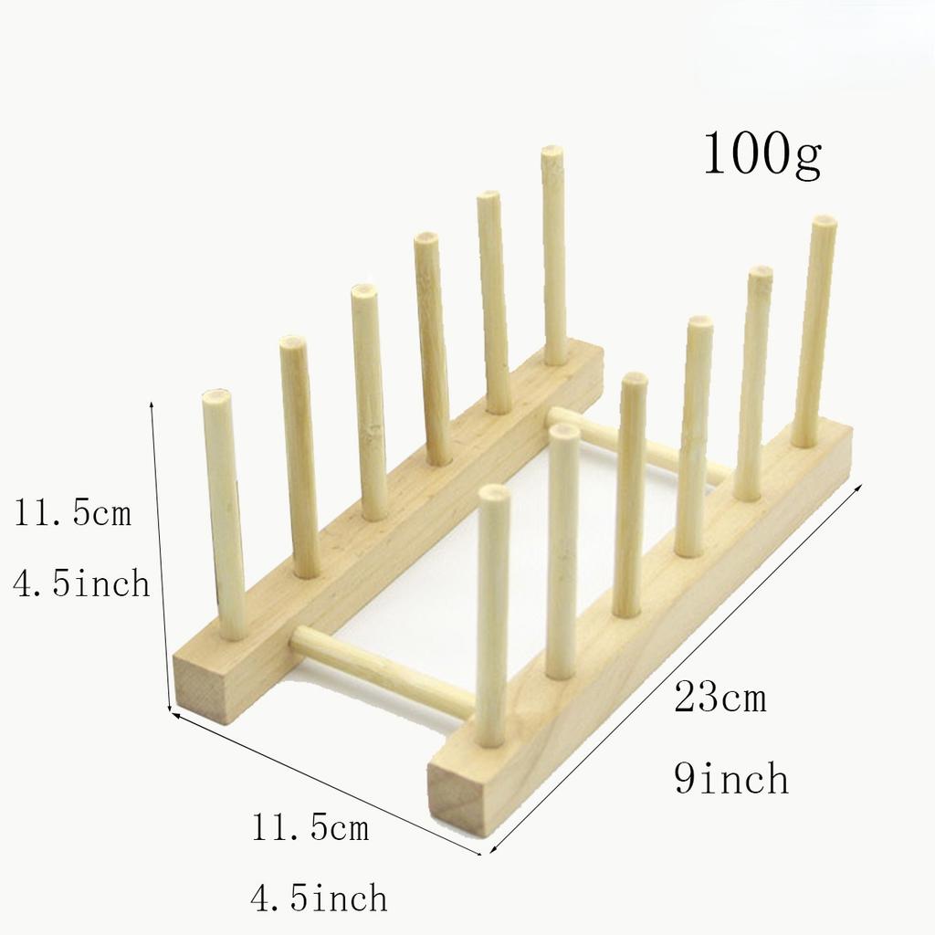 Bamboo Dish Plates Drying Rack Drainboard Storage Holder Drainer Stand Wooden Kitchen Cabinet Organizer For Plate/ Bowl/ Cup