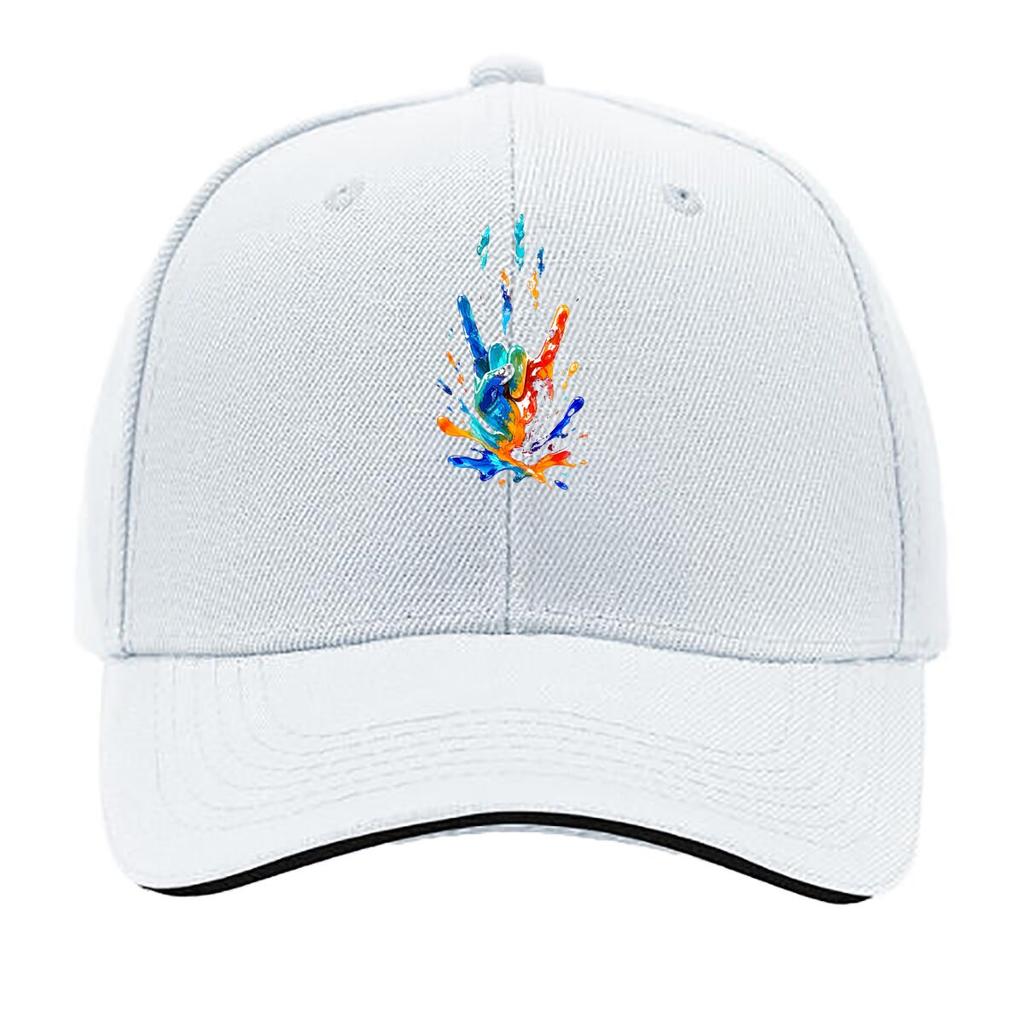 Abstract Liquid Splash Gesture Artwo Sandwich Baseball Cap Sun Cap Outdoor Workouts Hat
