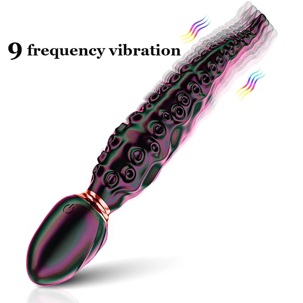 Powerful Octopus Tentacle Anal Vibrator for Male Prostate Massager Butt Plug Vibrating Anal Balls Erotic Sex Toys for Women Men