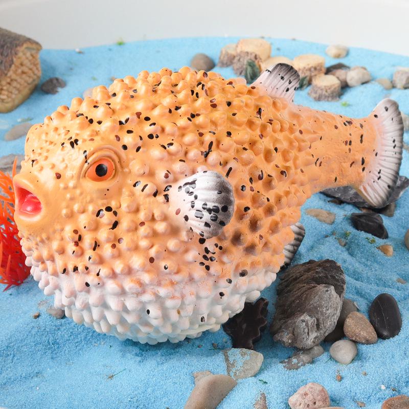 Large Yellowfin Tuna Soft Rubber Toy - Children's Ocean Animal Model for Cognitive Learning and Aquarium Decoration