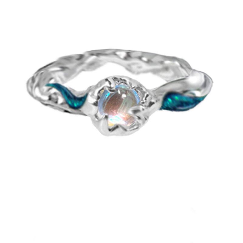 Elegant Dark Aesthetic Adjustable Copper Finger Ring For Women In Trendy Geometric Shape