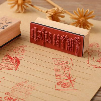 Holz Vintage Pflanze Baum Gummi Stempel DIY Gummi Stempel Für Kartenherstellung Scrapbooking Holzhandwerk
