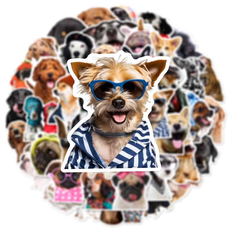 10/30/50PCS Kawaii Dog Hat PVC Sticker Aesthetic DIY Decoration Scrapbooking Accessories Stationery School Supplies
