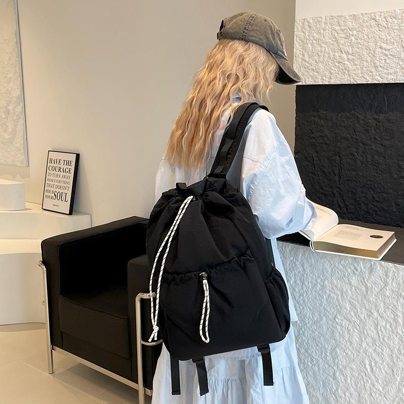 Schoolbag Drawstring Sports Backpack Women's Outdoor Mountaineering Leisure Travel Backpack New Male Student Large Capacity School Bag