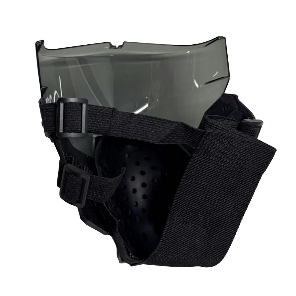 Máscara Deportiva Airsoft Paintball CS Wargame Transpirable Máscara de Comandante Lente Antivaho Doble Cara Extraíble Equipo de Protección