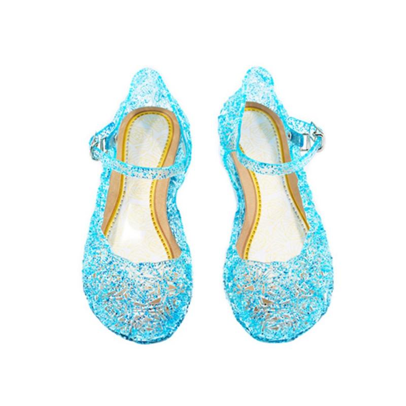 3-6 Years Girls Princess Crystal Boty Summer Hollow Out prodyšné sandálové funkční boty
