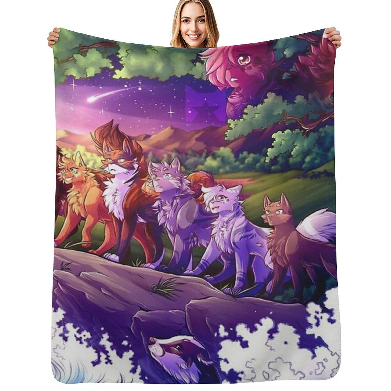 Warriors Series Two Throw Blanket Portable Lightweight Blanket for Travel Camping Size: 75*100cm, Weight: 230 GSM
