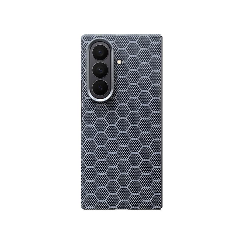 Applicable To Samsung Zfold7 Kevlar Mobile Phone Case Carbon Fiber Fold7 Magnetic Mobile Phone Case Anti-drop Protective Case