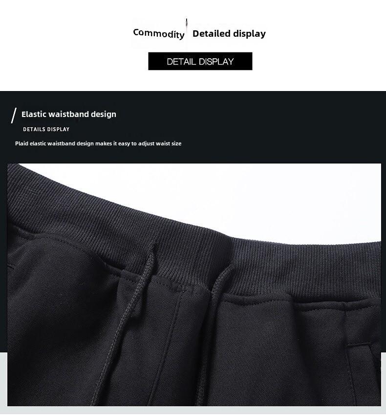 2025 Men's Loose Fit Velvet-Lined Winter Sports Pants with Zipper Cuffs